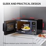 Toshiba 800W 23L Microwave Oven - Digital Display, Auto Defrost, Black view 6