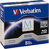 Verbatim M Disc BDXL 100GB 4X 5 Pack Jewel Case 98913