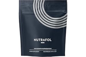 Nutrafol Men’s Hair Growth Supplements, Clinically Tested for Visibly Thicker Hair and Scalp Coverage, Dermatologist Recommended – 1 Month Supply, 1 Refill Pouch