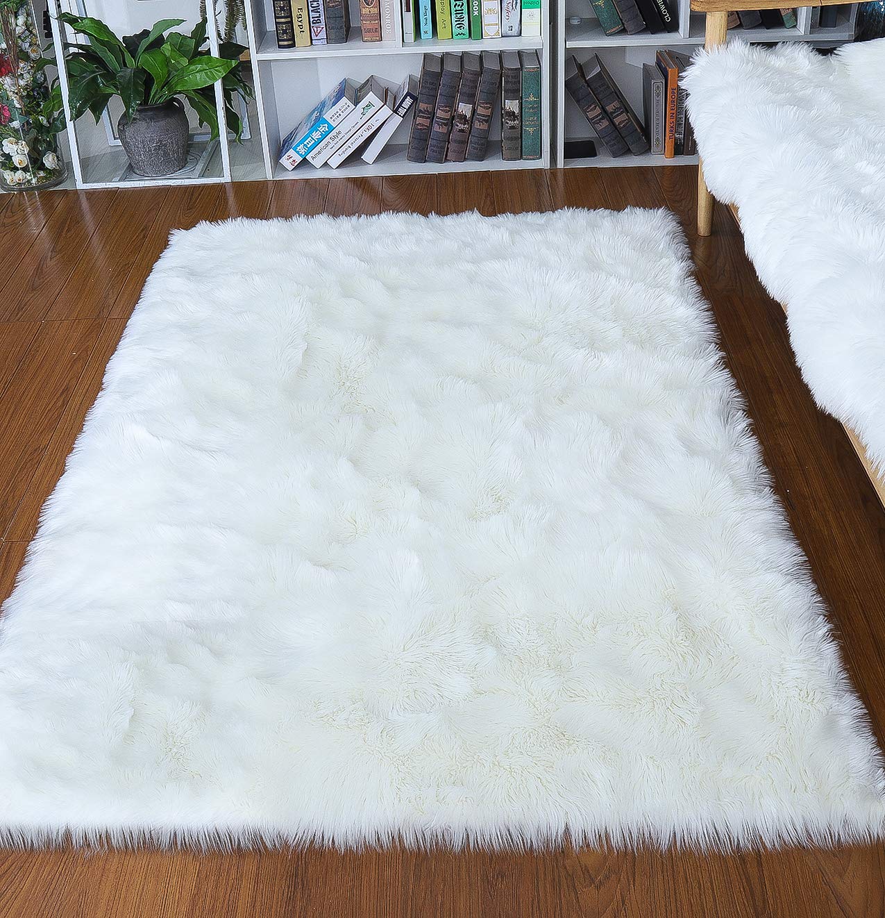 Junovo Luxury Plush Faux Sheepskin Area Rug Fluffy Faux Fur Shag Carpet 2ft X 3ft Beige Kitchen Dining Cjp Org In