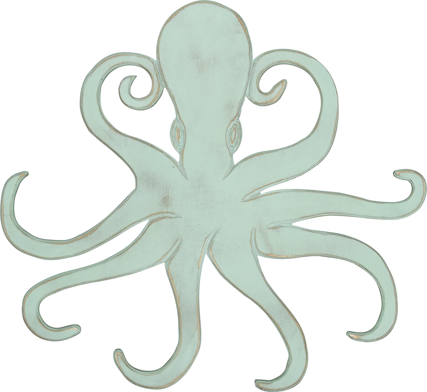 Primitives by Kathy Beach House Shaped Wall Decor, 21.5 x 20-Inches, Octopus