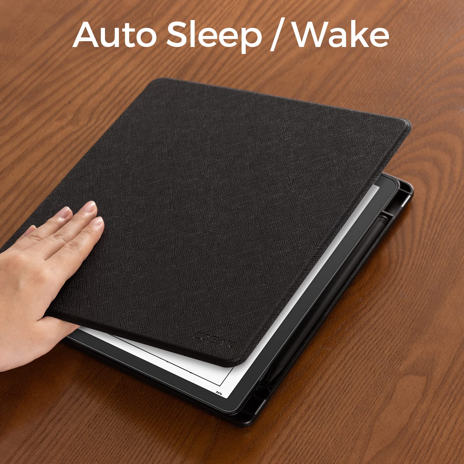 CoBak Case for Kindle Scribe - All New PU Leather Cover with Auto Sleep Wake Feature for Kindle Scribe 10.2