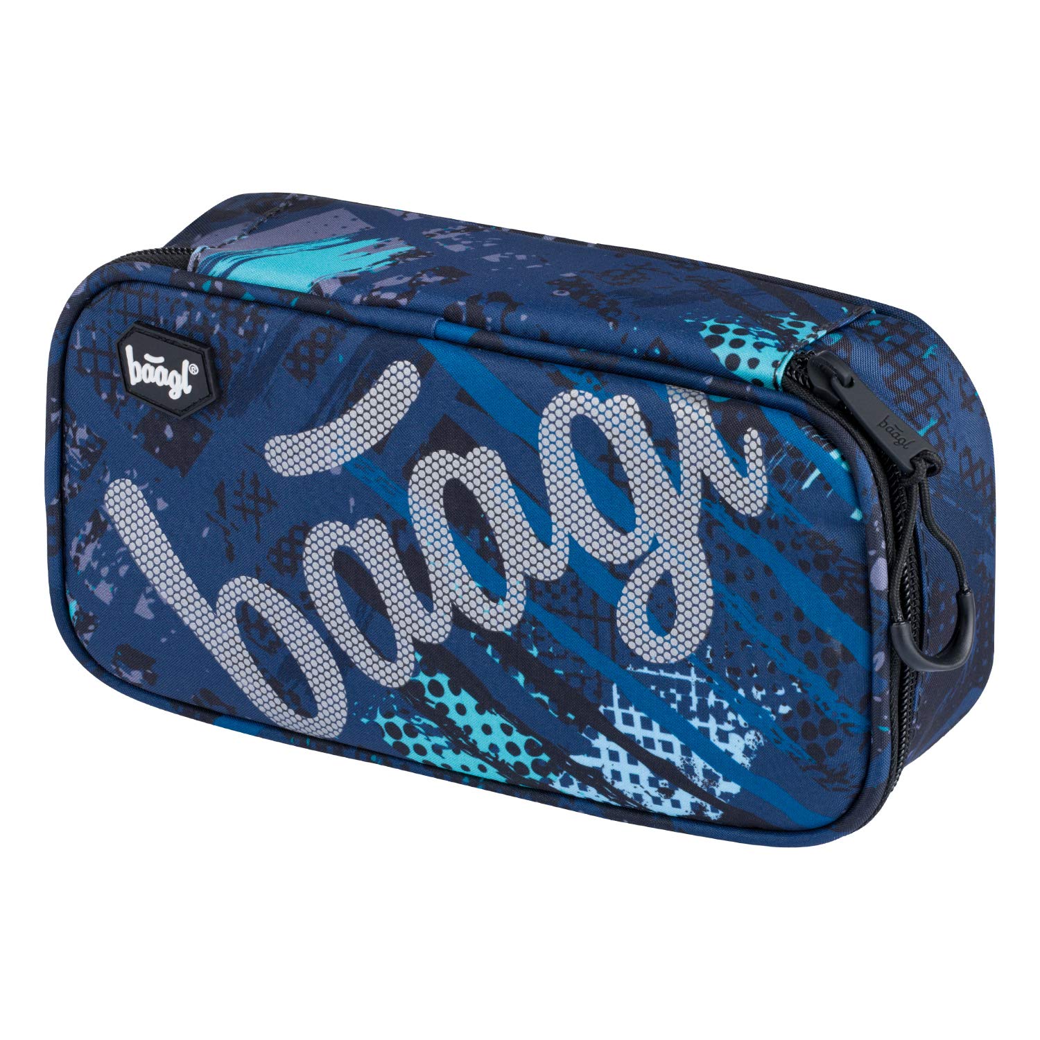 Pencil Case for Boys, Large Pencil Pouch for Primary and Secondary School, Blue School Stationery Big Capacity Box for Kids (Skate Structures)