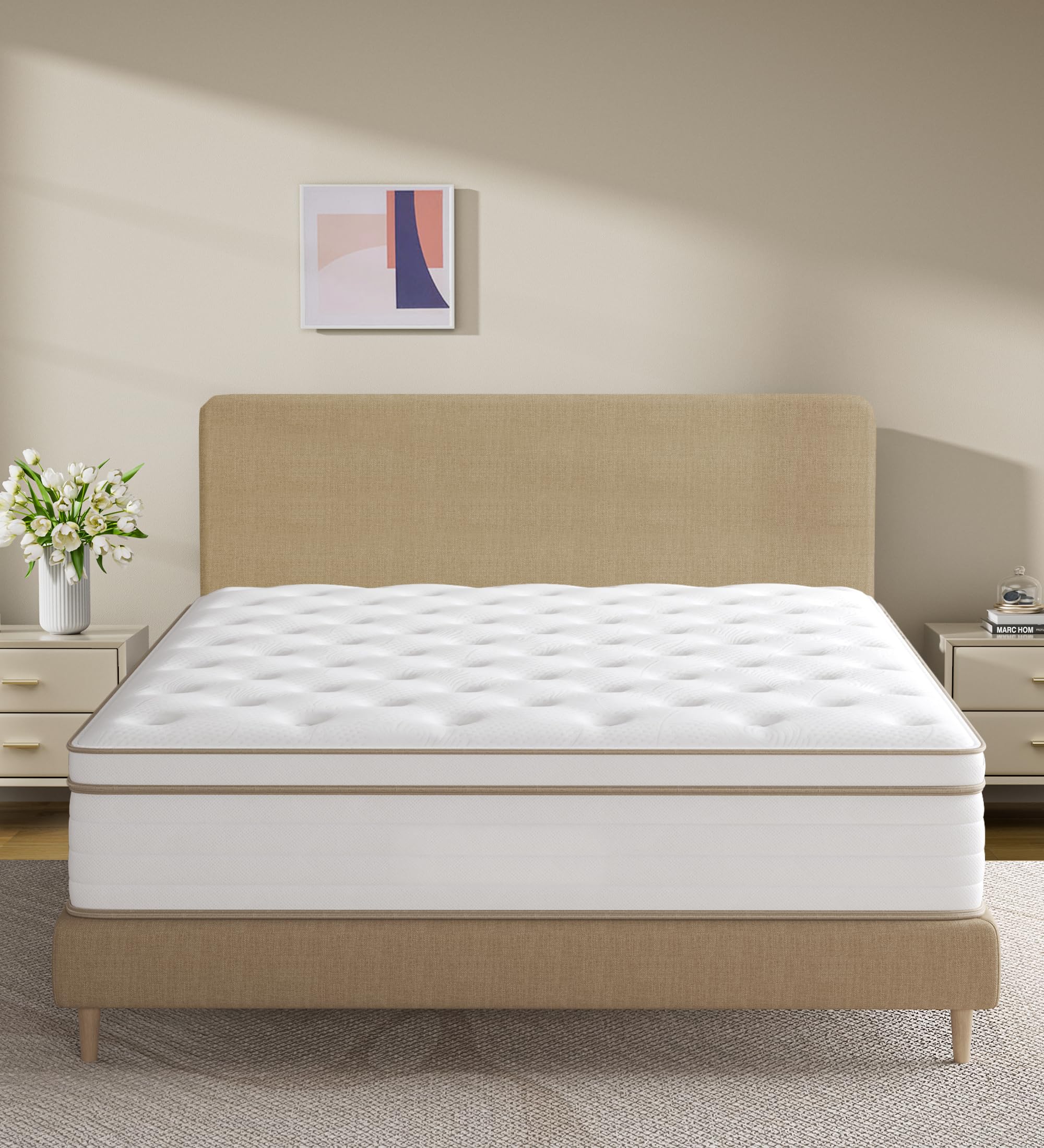 Photo 1 of *****FACTORY SEALED*** Huyamy Full Mattress,Hybrid 10 Inch Full Size Mattress in a Box,Memory Foam & Individually Pocket Spring for Pain Relief,Medium Firm Full Mattresses,CertiPUR-US.