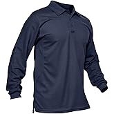 MAGCOMSEN Men's Polo Shirts 3 Button Quick Dry Performance Long Sleeve Tactical Shirts Pique Jersey Golf Shirt