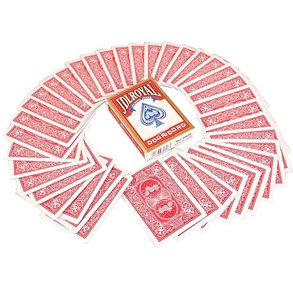 ellaroom Particular New Playing Cards Poker Deck Props Magic Tricks Cards Magic Tricks Educational Toys Card Game for Adult Kids Gift Stylish(None Wide Version Waterfall red Box)