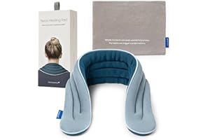 Ostrichpillow Heating Pad Microwavable – Ergonomic Neck Wrap for Cervical Pain Relief, Clay Bead Fill, 15–20 Min Targeted Hea