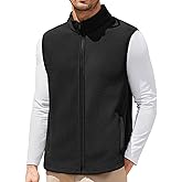 COOFANDY Mens Polar Fleece Vest Lightweight Sleeveless Jacket Warm Zip up Outerwear Vests with Zipper Pockets for Hiking