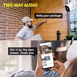 Septekon 2K Outdoor Security Camera WiFi IP66 Night Vision AI Motion 2-Way Audio view 4