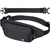 WATERFLY Fanny Pack Waist Bag: Small Hip Pouch Bum Bag Fannie Pack Phanny Fannypack Waistpack Bumbag Beltbag Sport Slim Fashi