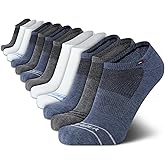 Tommy Hilfiger Mens No Show Socks - 12 Pack Performance Stretch Athletic Invisible Tab Liner Low Cut Socks for Men