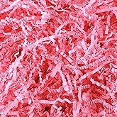 Outus 0.5LB Pink Crinkle Cut Paper Shred Filler Shredded Paper for Gift Box Gift Basket Bag Filler Pink Grass Tissue Cushion Stuffing for Valentines Christmas Holiday Packaging Wrapping