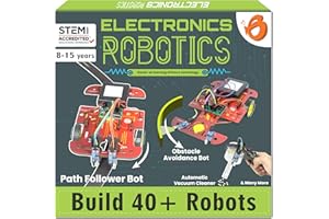 BUTTERFLY EDUFIELDS ButterflyEdufields 40in1 STEM Robotics Kits for Kids 8-12 Years | DIY Robots Projects for Kids with Electronics Board & Sensors | Best Educational Homeschooling Gift for 8 10 12 Years | 100+ Parts