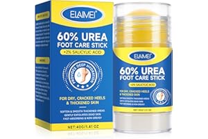 FLASTURE 60% Urea Cream Stick plus 2% Salicylic Acid, Maximum Strength Urea Foot Cream Callus Remover for Dry Cracked Heels, Hands, Knees,Exfoliating Moisturizer, Dead Skin Remover Foot Balm 1.4oz (1pcs)