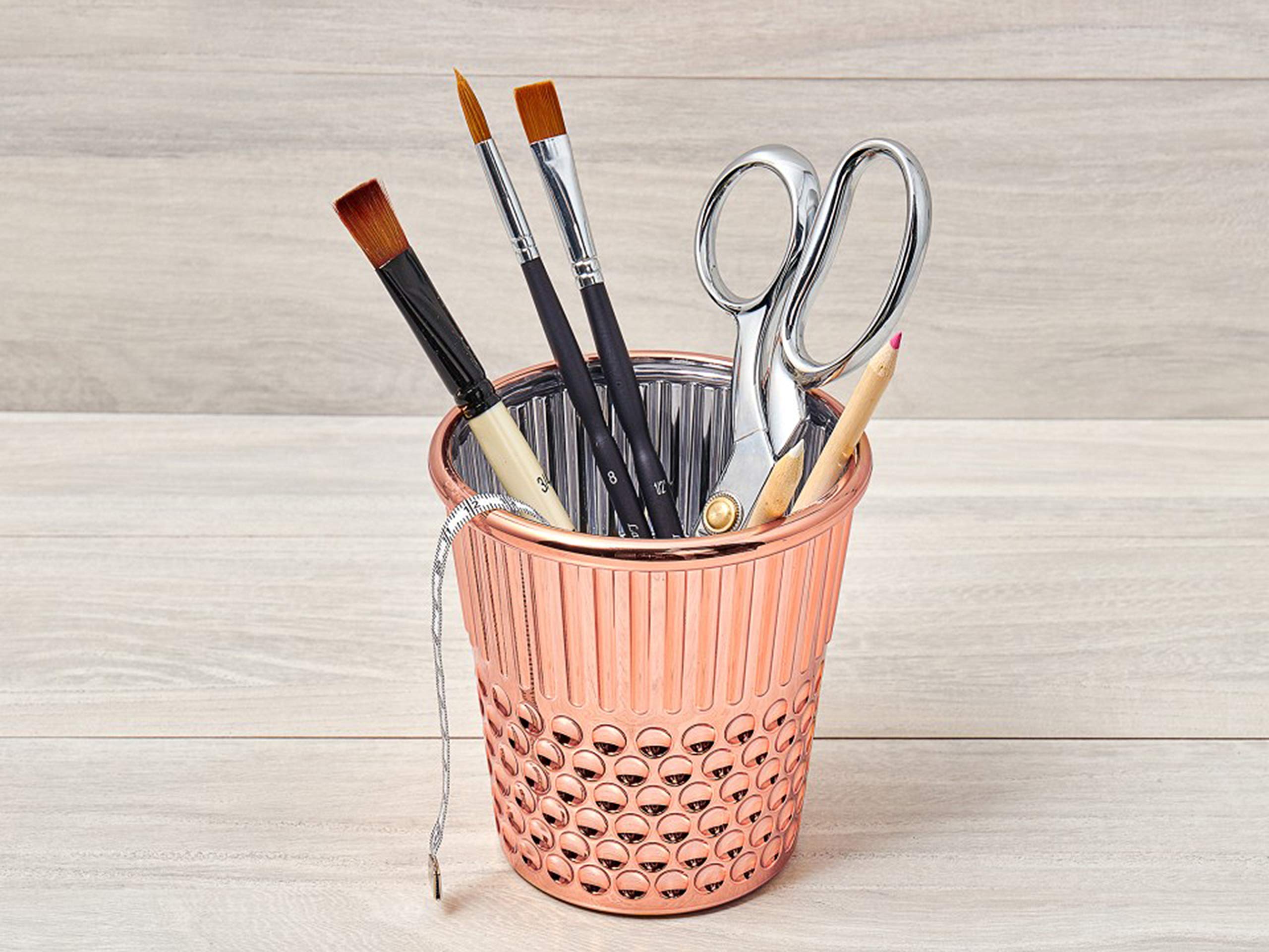 Hemline Thimble Desk Organiser - Rose Gold - Pens Pencils Holder Crafts Gift