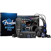 Fender Quantum Creator Bundle | Home Recording Kit with Quantum LT 2 USB-C Interface, M7 Condenser Microphone, HD7 Headphones, XLR Cable, Mic Stand, Fender Studio Pro, Beginner Studio Bundle