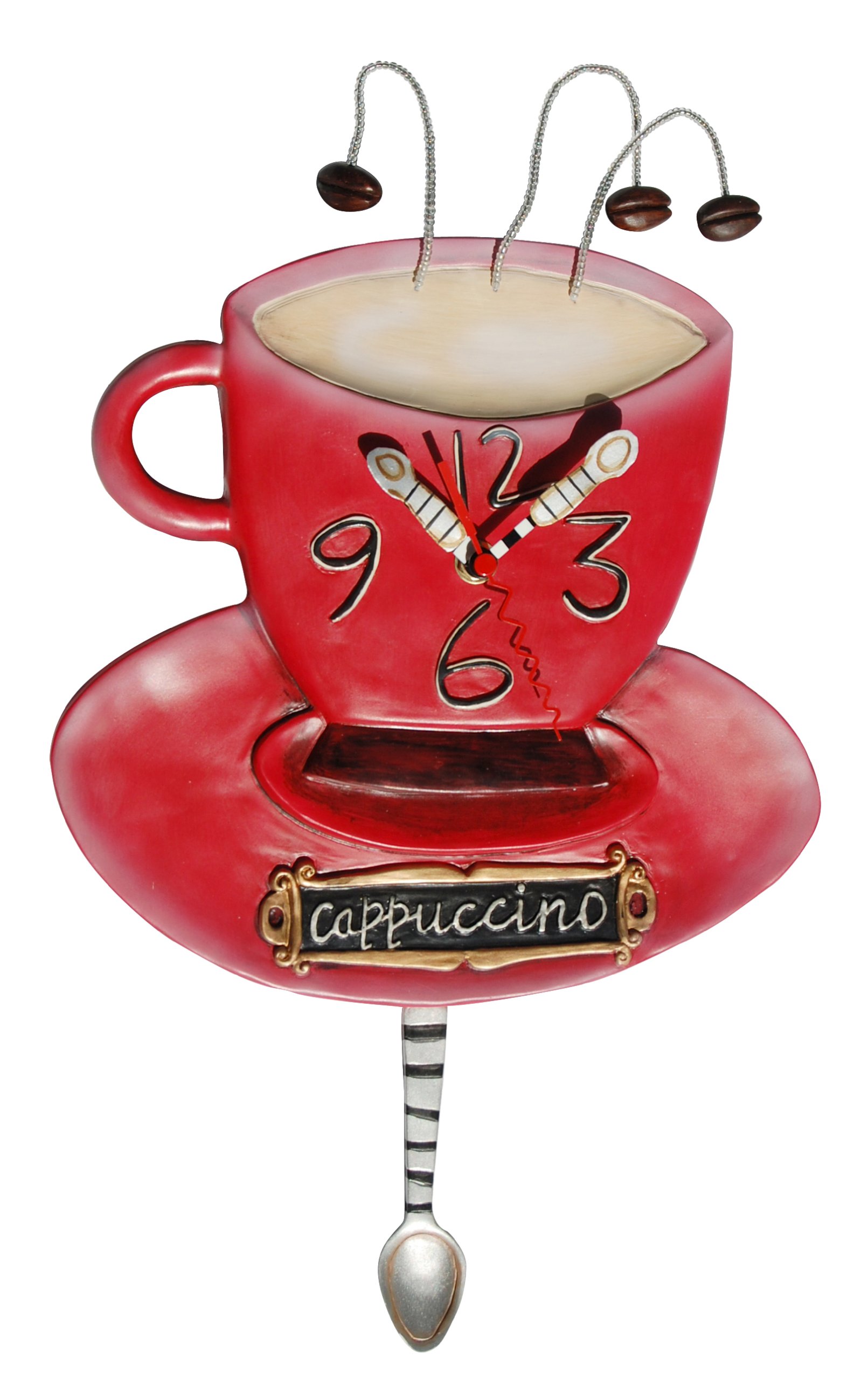 Enesco P8022 Resin Cappuccino Clock 35 cm
