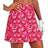 Ekouaer 16“ Golf Skorts for Woman with Inner Pockets Silicone Grippers Tennis Skirt Quick Dry Athletic Pickleball Skort