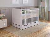 Love For Sleep Levi Baby Cot Bed 120x60cm White with Drawer & Mattress view 2