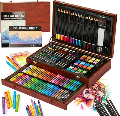 KINSPORY 146 PCS Art Set Deluxe Painting Case for Kids Teens 4 12
