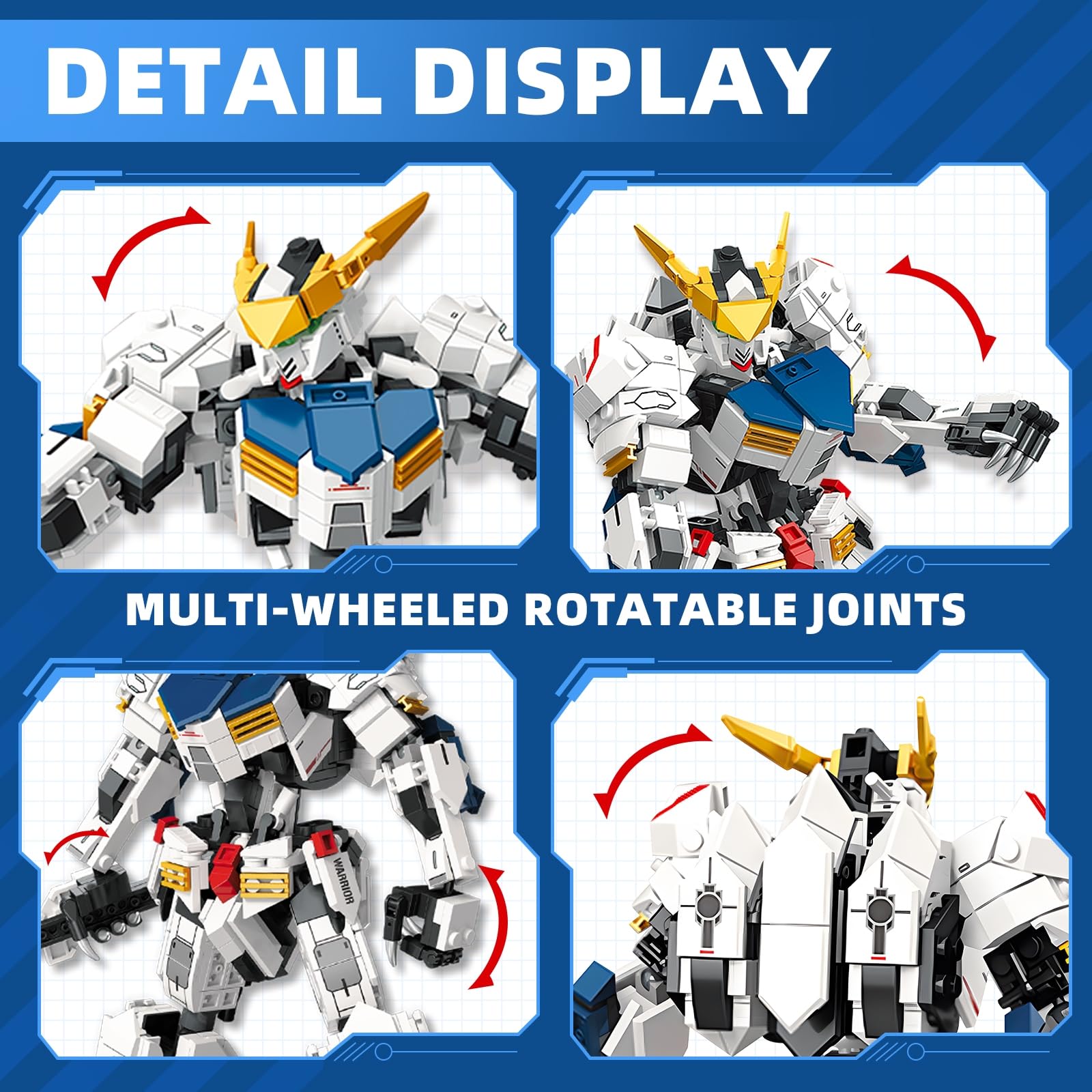 HIGH GODO Transforming Robot Building Set for Adults, 2 in 1 City Warrior Mech & Fighter Jet Building Toy Model, 952 Pcs Creative Collectible Gift for Boys Kids 8-12