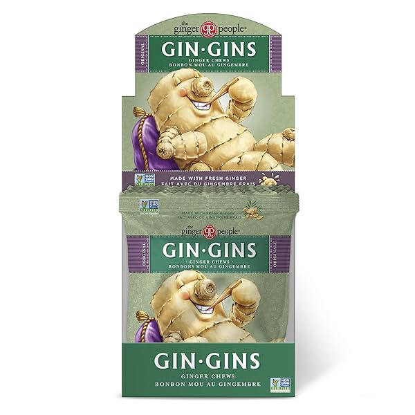 GIN GINS ORIGINAL GINGER CHEWS – 100% NATURAL...