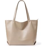 WLLWOO Soft Vegan Leather Tote Bag for Women Large Hobo Zipper Purse | Casual Shoulder Handbags Carryall for Work Daily Weekender Travel Commute