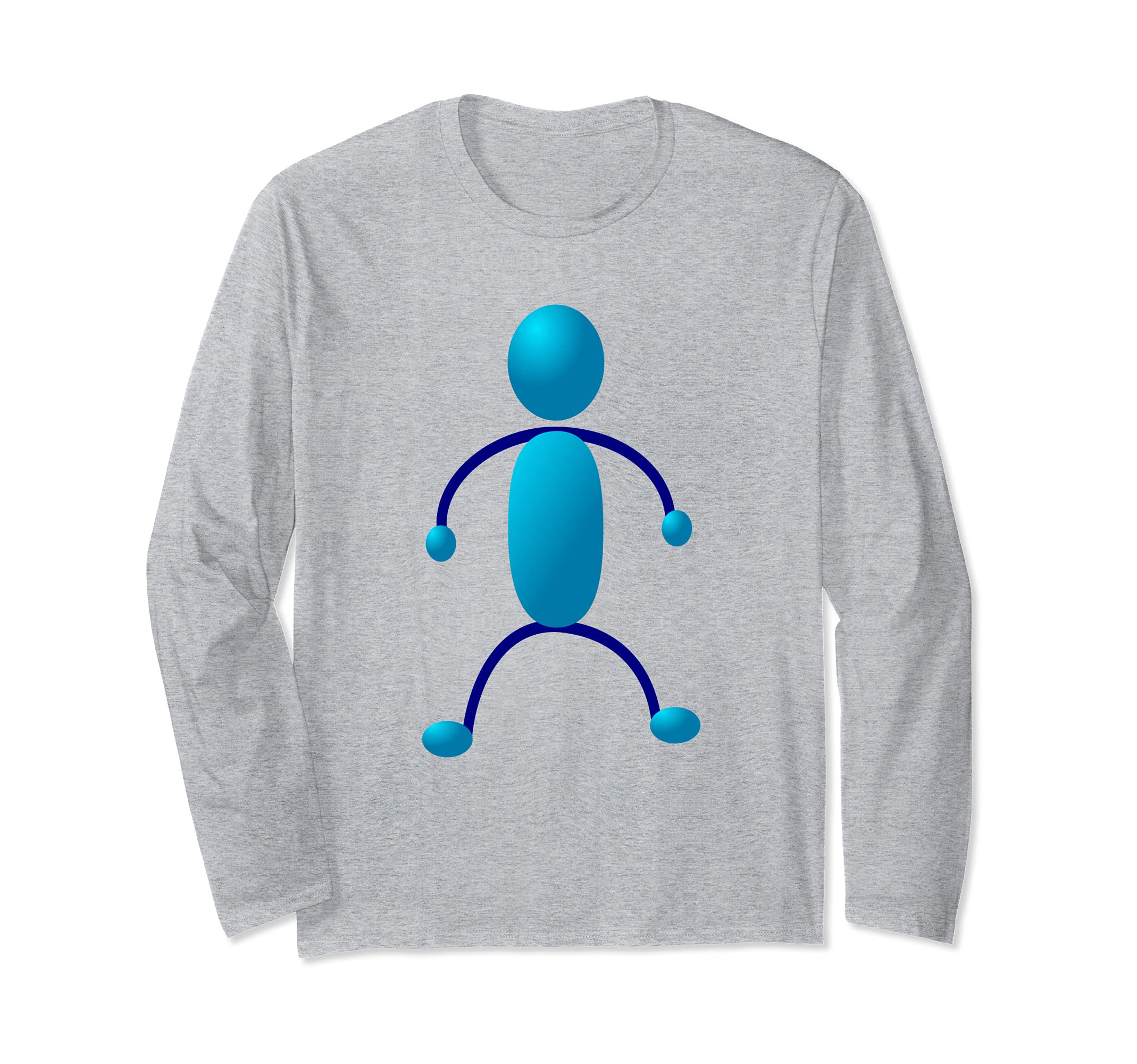 Vaporwave Stick Figure Long Sleeve T-Shirt