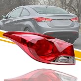 Dasbecan Halogen Tail Light Compatible with 2011-2013 Hyundai Elantra | Left Driver Side Taillight Assembly With Bulb Rear Lamp Replace# 924013Y000 HY2804119