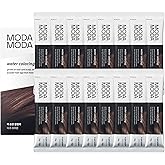 MODAMODA Water Coloring Hair Dye, Dark Brown Color with Gentle Gray Coverage, Vegan & Cruelty-Free, Hair Color For Women & Men, All Hair Types, 0.35 oz x 20 Pack (No Dye Kit)