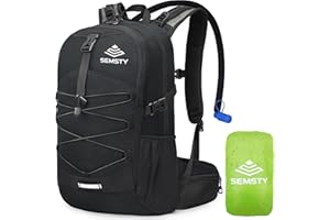 SEMSTY Hydration Backpack with 2L Water Bladder, Water Backpack, Insulated Hiking Backpack for Hiking Cycling Climbing Skiing