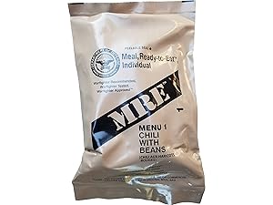 Ultimate 2018 US Military MRE Complete Meal Inspection Date January 2018 or Newer (Chili with Beans)