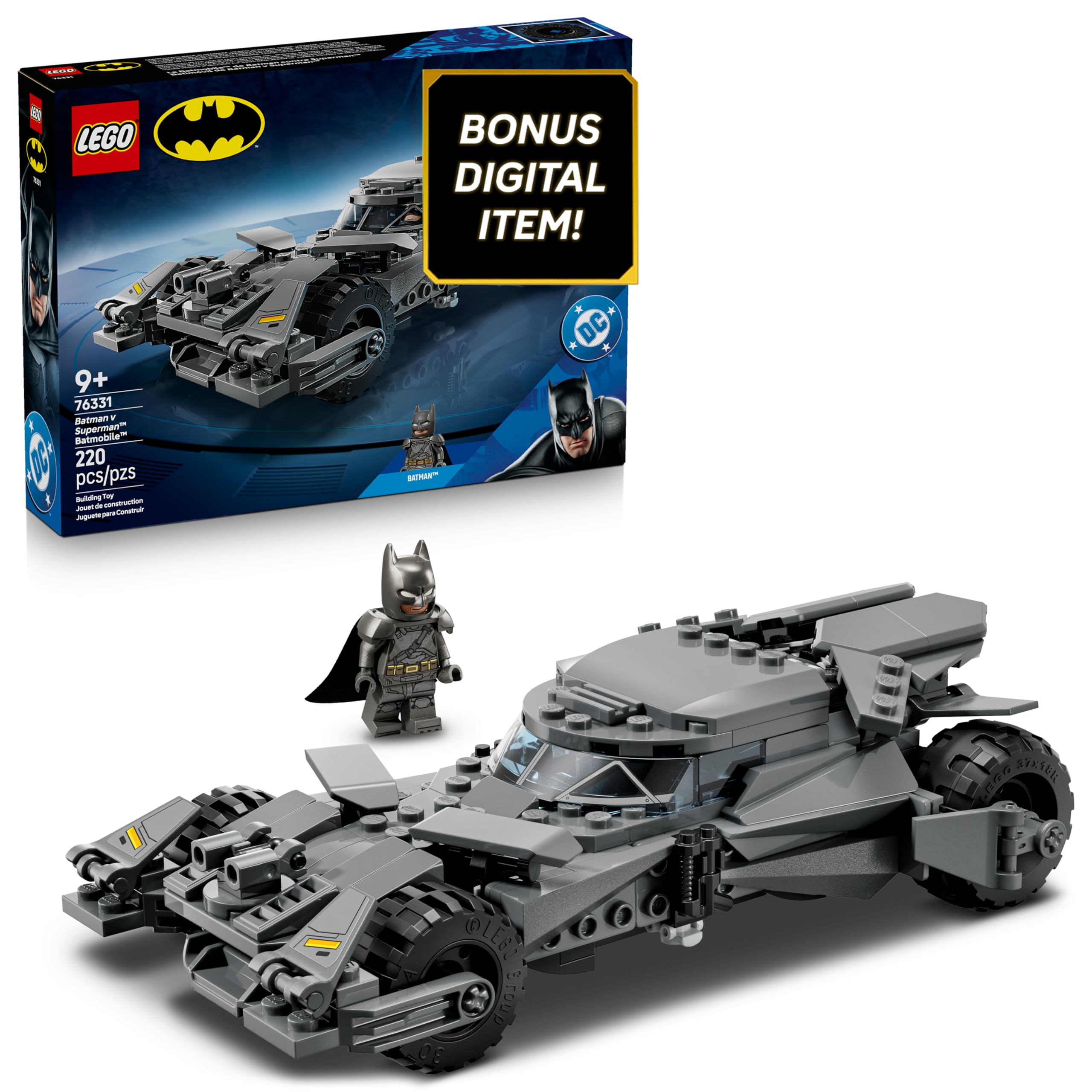 Photo 1 of **************FOR SPARE BRICKS ONLY- MISSING PIECES INCLUDING MINI FIG*****************
LEGO DC Batman: Batman v Superman Batmobile Building Blocks Set - Super Hero Toy for Kids, Boys & Girls, Ages 9+ - with Armored Minifigure & Golden Coin - Gift Idea fo