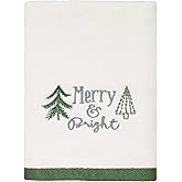 Avanti Linens - Hand Towel, Soft & Absorbent Cotton Velour, Holiday Bathroom Decor (Christmas Trees Collection)