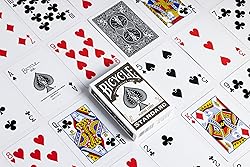 Bicycle Black Playing Cards, Standard Index Poker