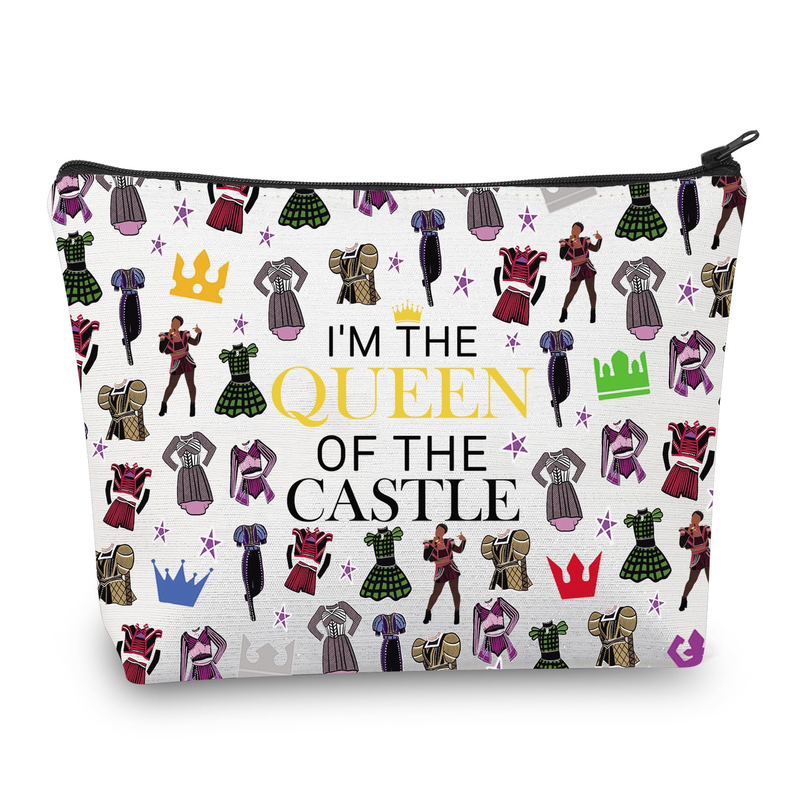 PLITI SIX Musical Inspired Gift Broadway Musical Theatre Fan Gifts I’m the Queen of the Castle Makeup Bag Broadway Lover Gift (Queen CastleU)