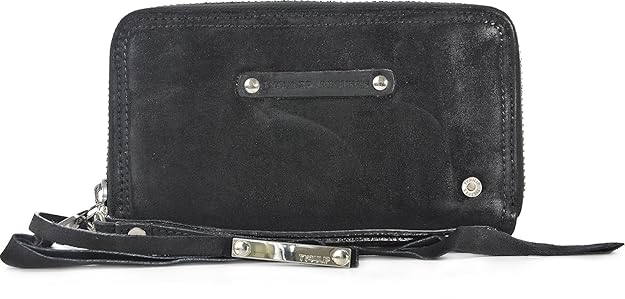 Tyoulip Sisters, Damen Geldbörsen, Börsen, Portemonnaies, Brieftaschen, Leder, Schwarz, 20,5 x 11 x 4 cm (B x H x T)