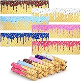 Breling 12 Pcs Ice Cream Drip Baseball Party Favor Cooling Towel Gift 40 x 12 Inch Microfiber Ice Cream Drip Cooling Towels Sweat Absorbent Baseball Team Gift for Hot Weather Workout Yoga Gym Coach