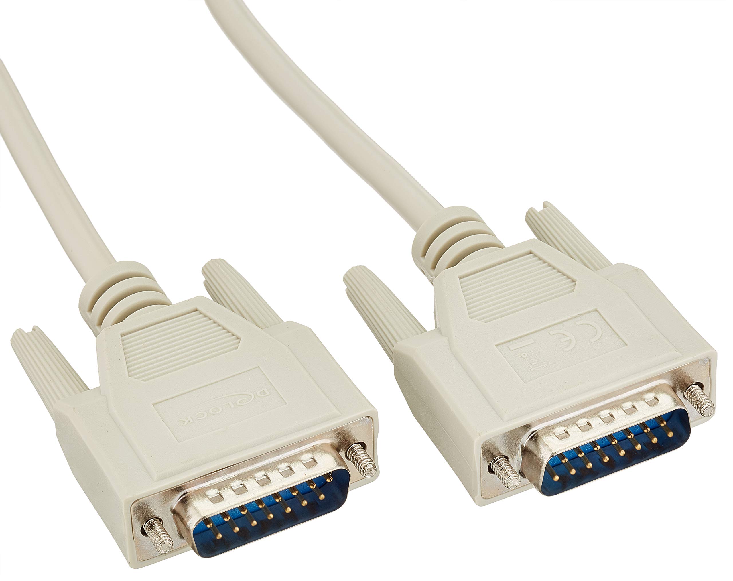 Delock Serial Cable Sub-D15 Male to Male 1m