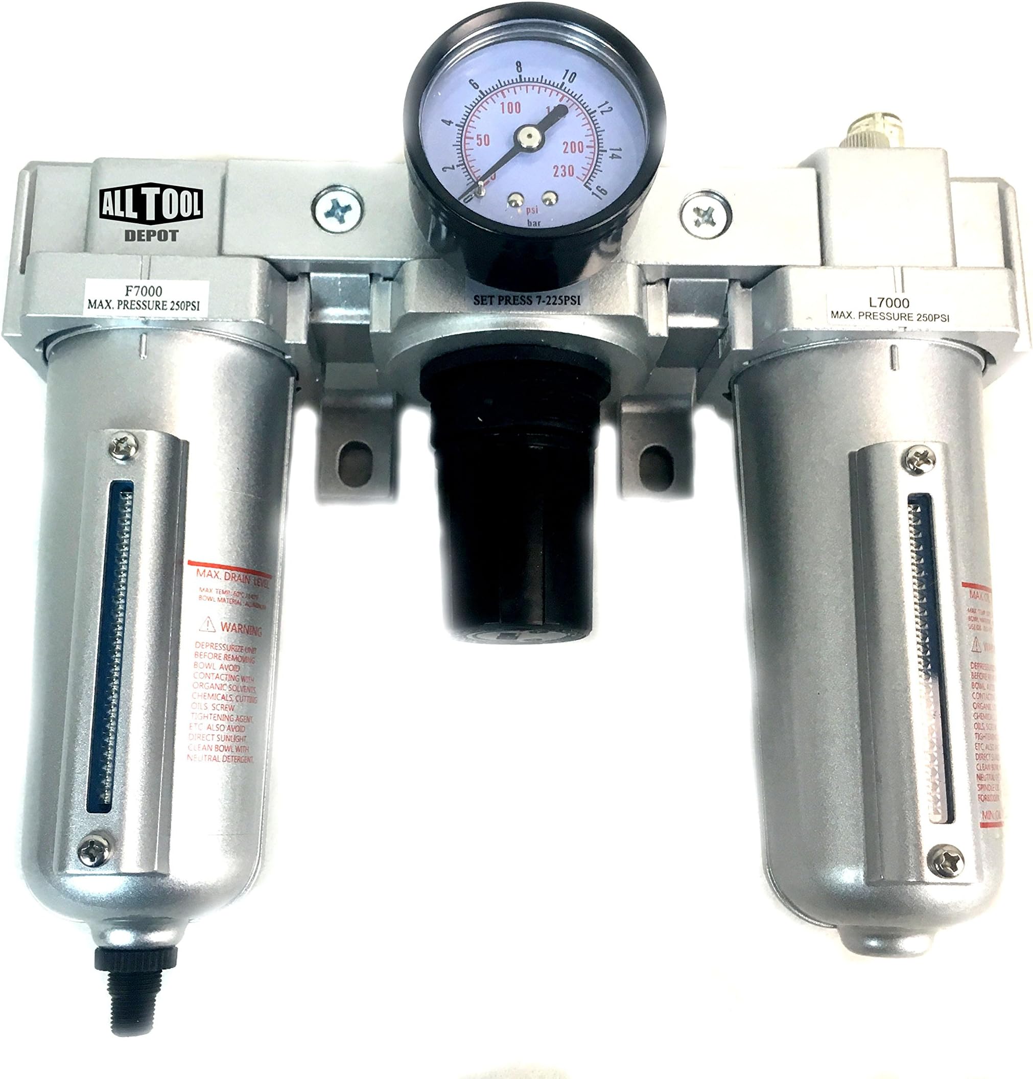 1/2" Heavy Duty FRL air control unit w/Auto Drain C704NA
