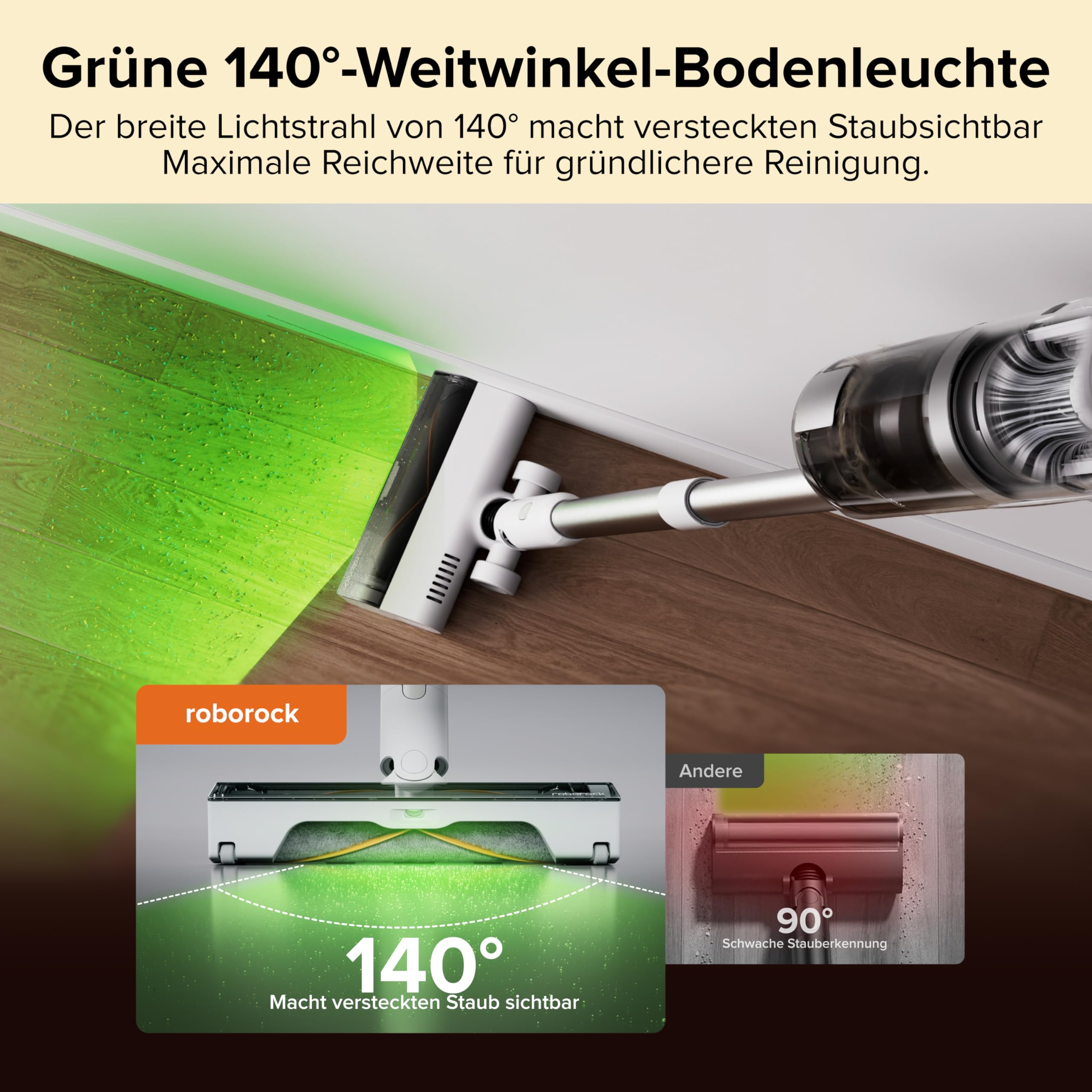 roborock H60 Hub Akku Staubsauger mit Absaugstation, 27000Pa/300W/60 Min Akkusauger mit Absaugstation, Staubsauger kabelos mit Anti-Tangle Bürste für Teppiche, Hartböden, Tierhaare, Auto 6