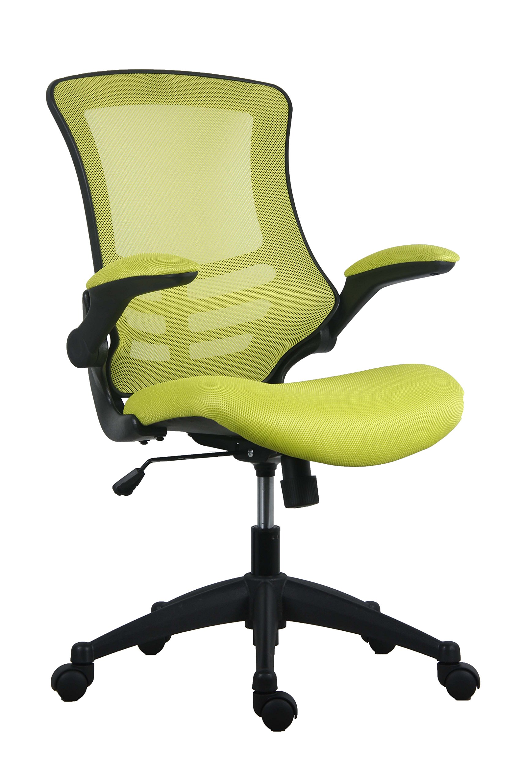Office Hippo Mesh Operator Office Chair, Height & Tilt Adjustable Ergonomic Chair with Tension Control, Flip Up Arms, Computer Chair for Daily Use, Up to 115kg Weight, 5 Year Component Wty - Green