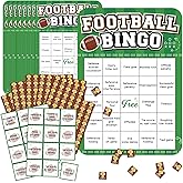 Partico Football Bingo Game, 28 Sheet Football Bingo Card for Adults Families Large Group, 20 Players Sport Theme Bingo Cards for Adults Family Party Supplies