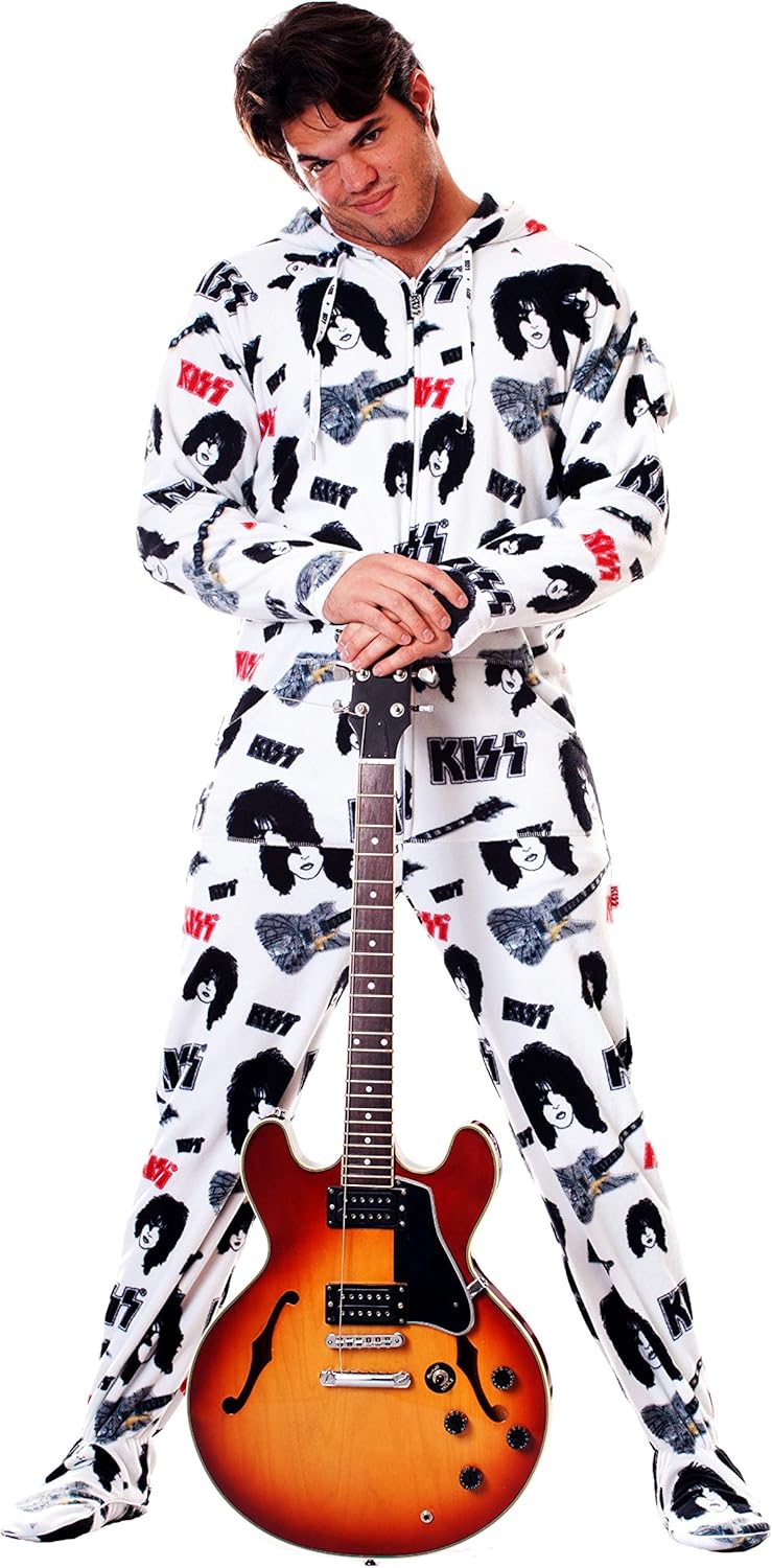 KISS Star Child Hooded Adult Onesie Footed Pajamas Official