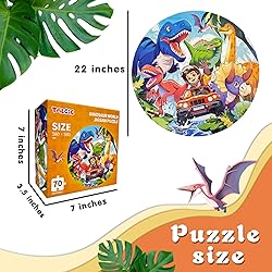 TALGIC Dinosaur Puzzles for Kids Ages