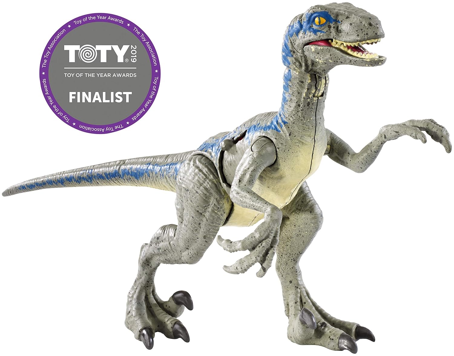 Jurassic World Battle Damage Velociraptor Blue