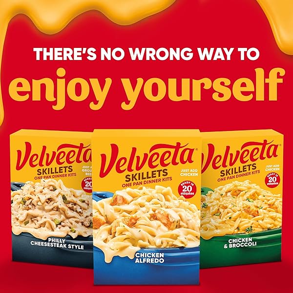 VELVEETA SKILLETS CHICKEN ALFREDO ONE PAN DINNER KIT, 12.5 OZ BOX