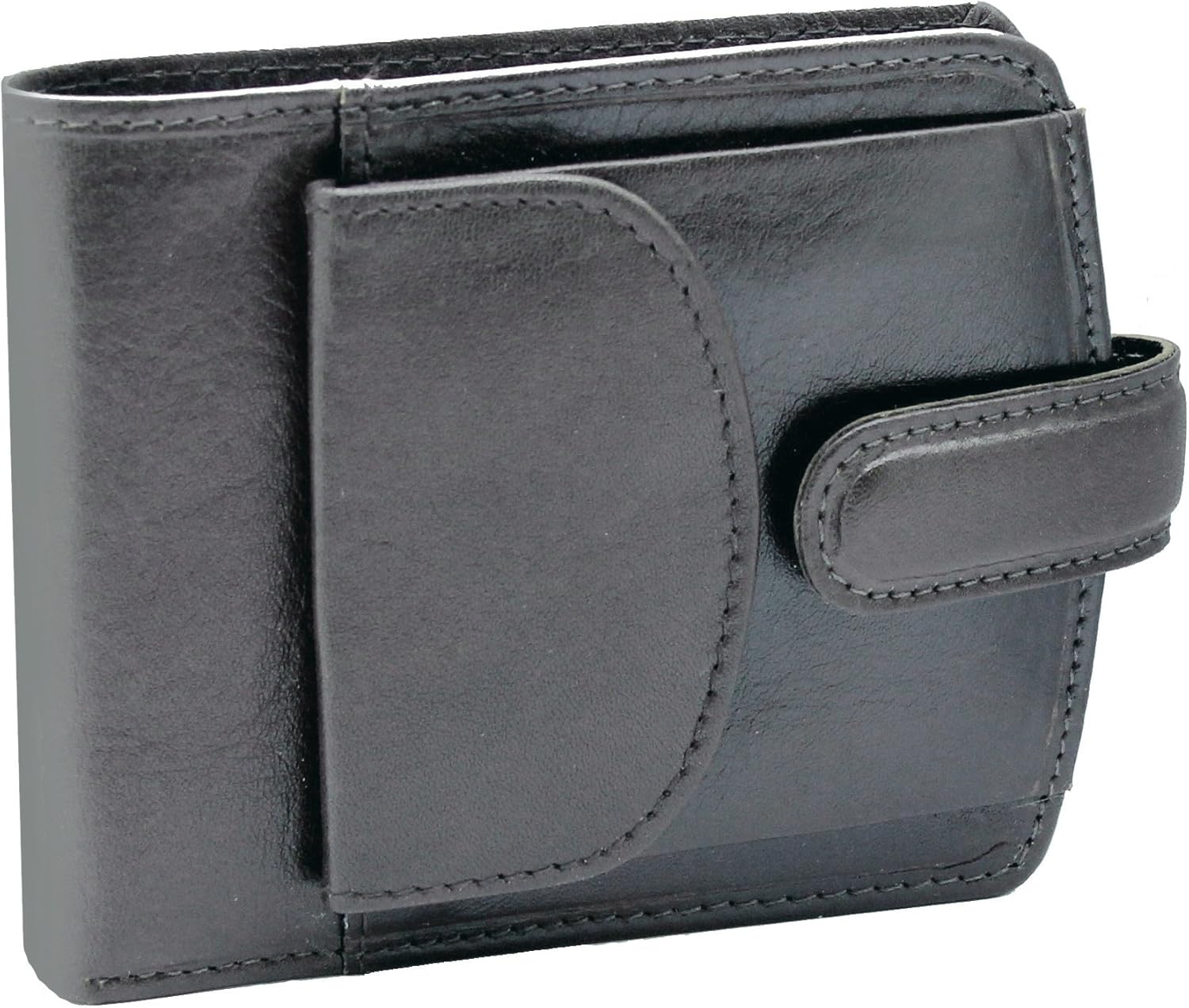 TOPSUM LONDON Men’s Genuine Leather Wallet, RFID Blocking Small Bifold Wallet with External Coin Pocket, 6 Card Slots
