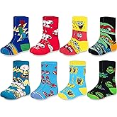 Cool Sock – Little Kids Value Gift Bundle, 8-Pack Fun Novelty Crew Socks Ages 4-7, Colorful & Comfortable, All-Day Wear