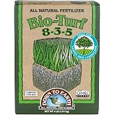 Down To Earth All Natural Fertilizers Organic Bio-Turf - 8-3-5, 4 lb | Granular Lawn Food for Grass, Landscape, Ornamentals, Works with Lawn Spreaders, Trees and Shrubs, High in Nitrogen